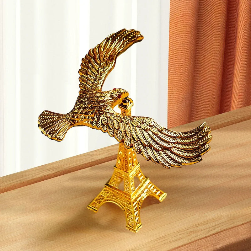 Eiffel Tower Eagle Bird Figurine Sculpture