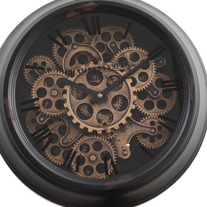 Igraham Round Exposed Gear Movement Clock