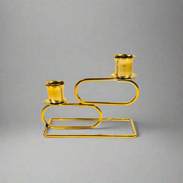 Metallic Gold Shiny Candle Stand