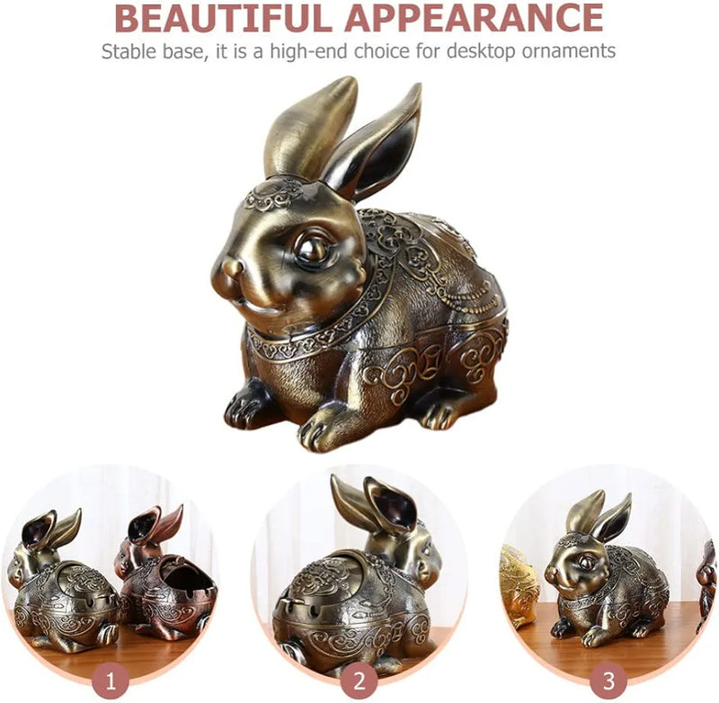 Vintage Ashtray Rabbit Sculpture