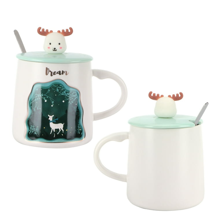 Animal Cup Cartoon Cute Coffee Cup with Lid