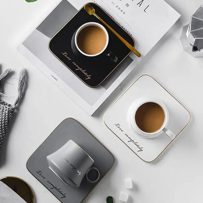 1Pc Coffee Cup with Spoon and Saucer