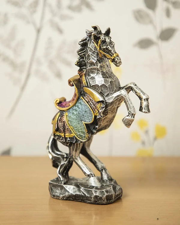 Standing Resin Horse Statue for Home Decor