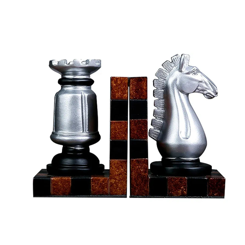 Creative Unique Chess Sculpture Bookends