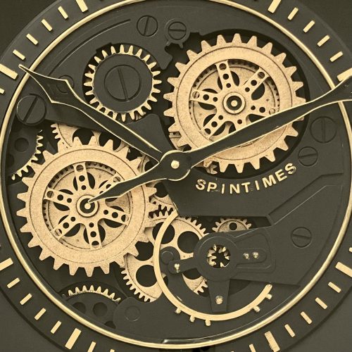 Luxurious Roman Rotating Gears Clock