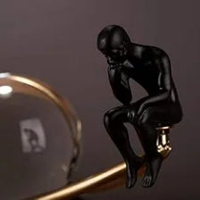 Thinker Crystal Ball Decor