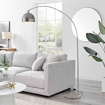 Modern Standing Arc Floor Lamp with LED Bulb