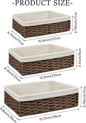 3PCS Handmade Storage Baskets