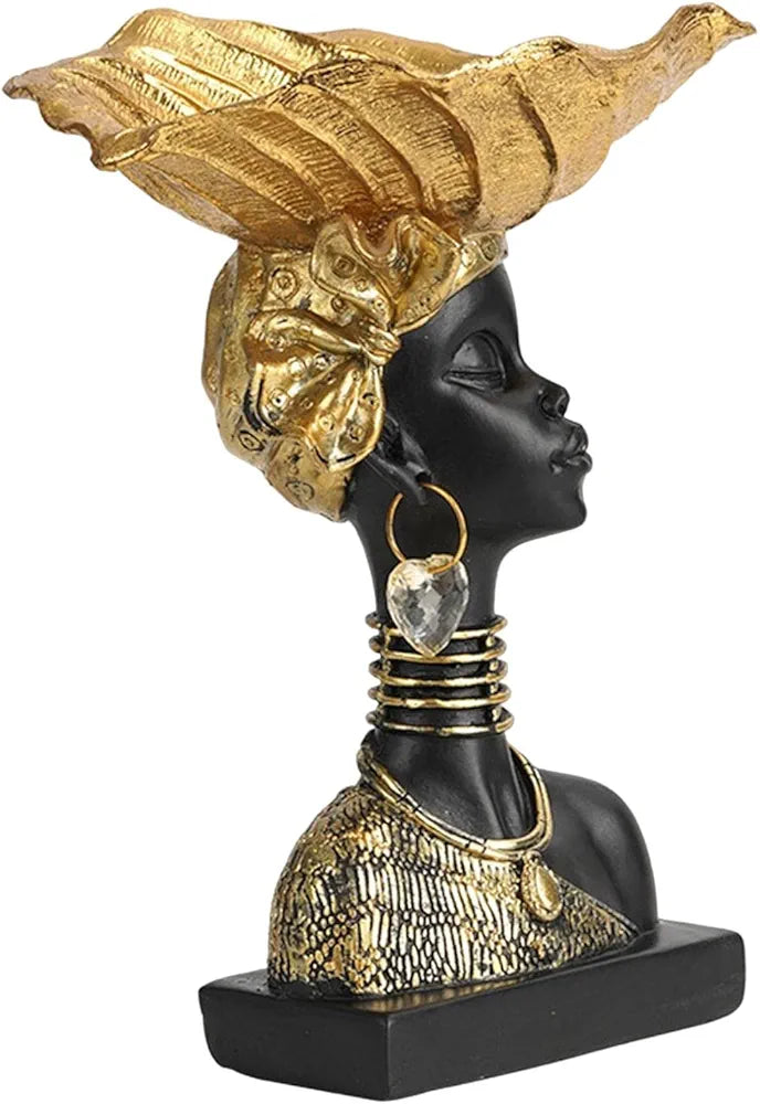 Handcrafted African Woman Head Statue