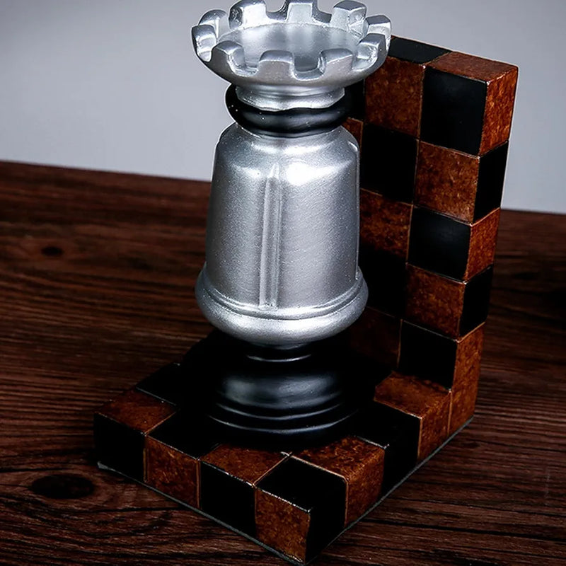 Creative Unique Chess Sculpture Bookends