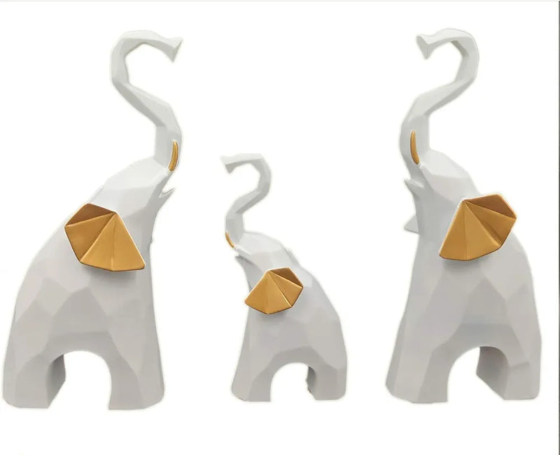 Elephant Showpiece for Home Decor (Set of 3)