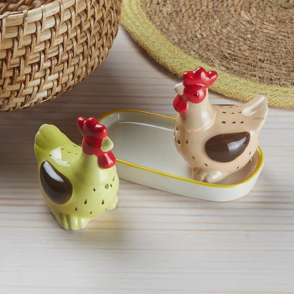 Ceramic Animal Salt and Pepper Shakers Set