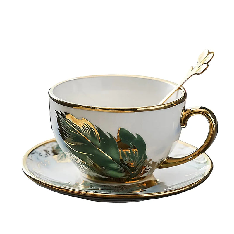 Coffee Mug Set with Saucer & Spoon