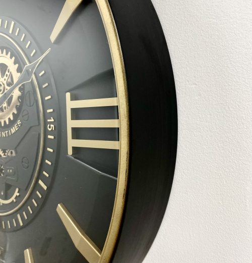 Luxurious Roman Rotating Gears Clock