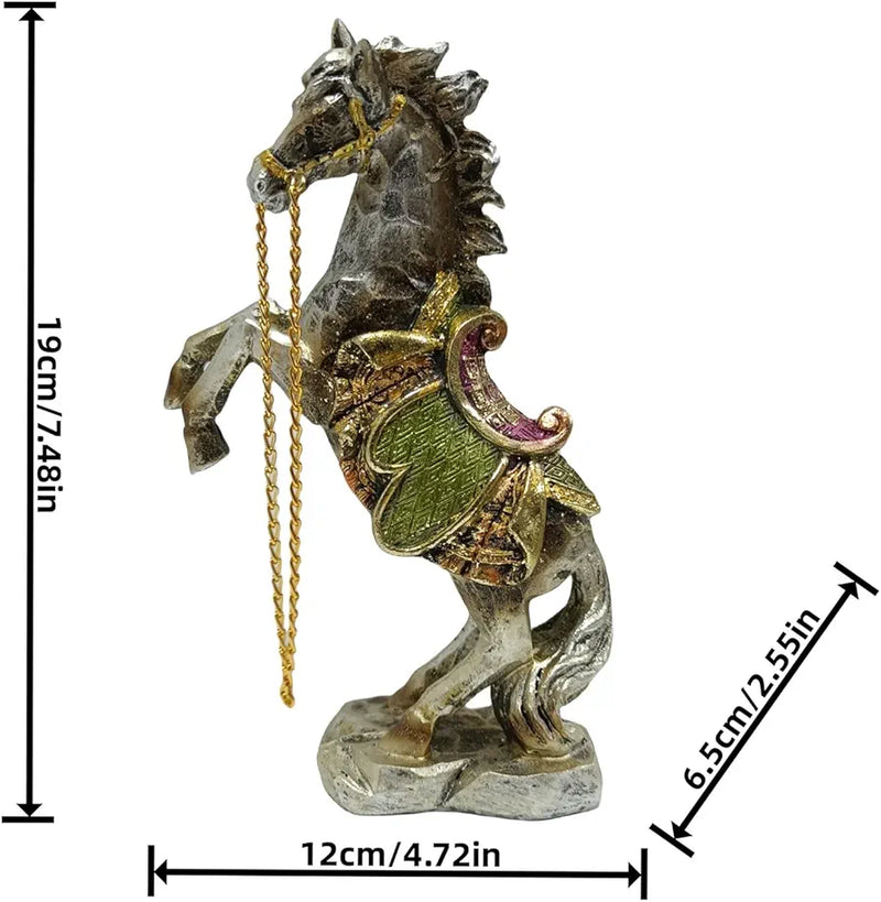 Standing Resin Horse Statue for Home Decor
