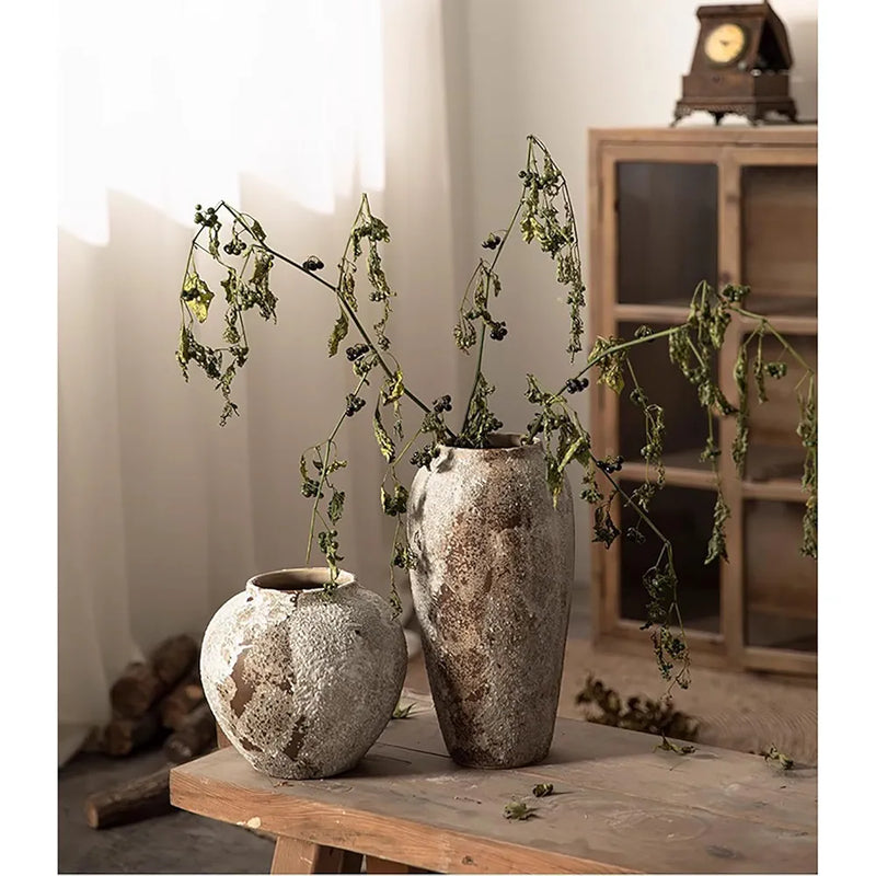 Rustic Farmhouse Decorative Vases ( Set of 3 )