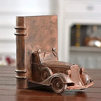 Retro Nostalgic Resin Classic Car Shape Bookend