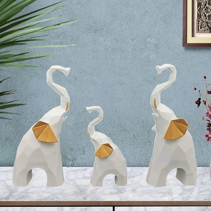 Elephant Showpiece for Home Decor (Set of 3)