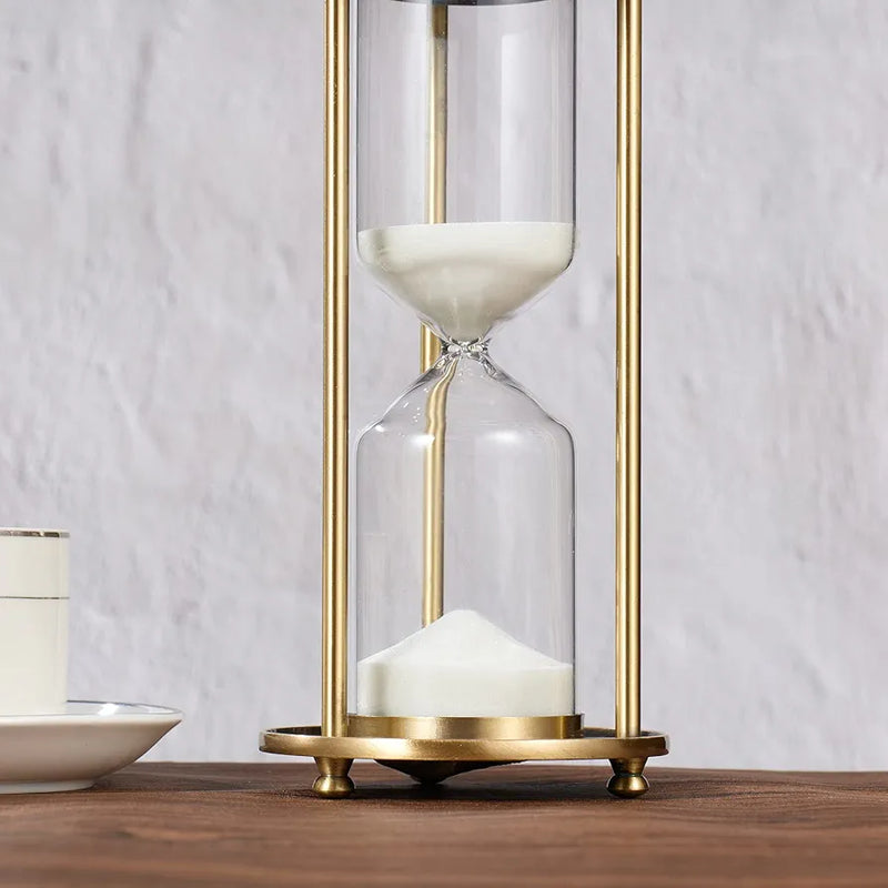 Vintage Metal White  Sand Timer
