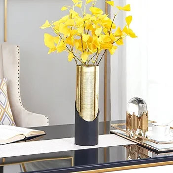 Glass Vase Golden Stripe