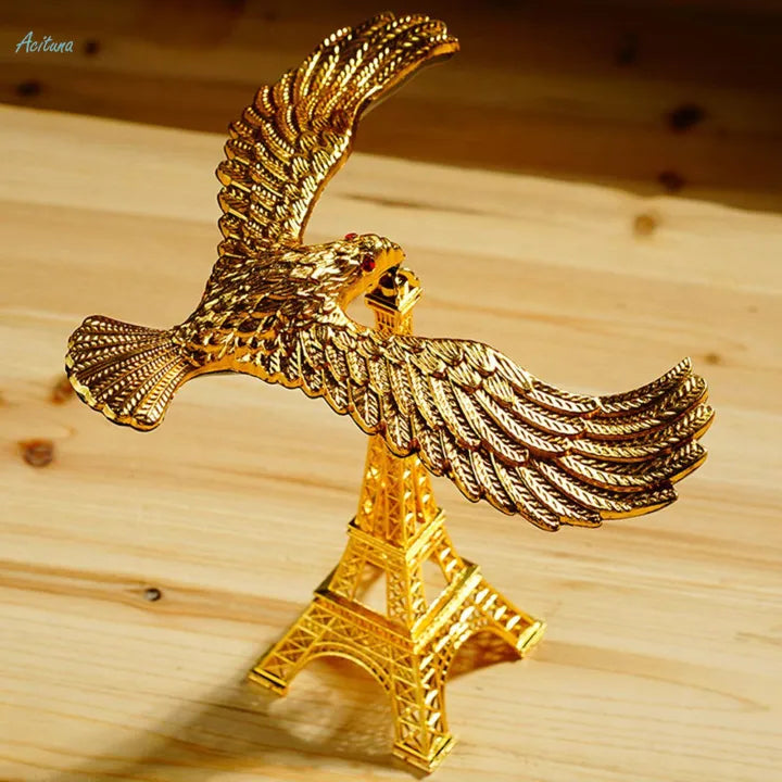Eiffel Tower Eagle Bird Figurine Sculpture