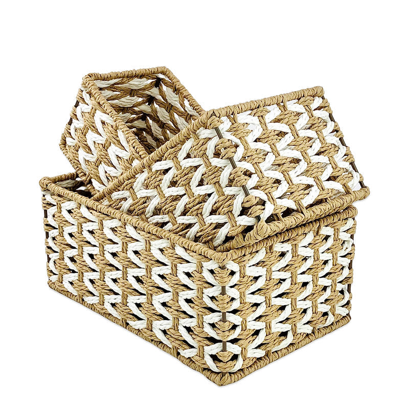 Rectangular Jute Towel Basket (Set of 3)