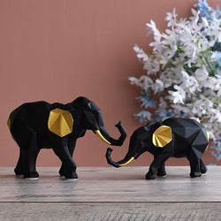 Elephant Pair Figurines for Home Decor (Set of 2)