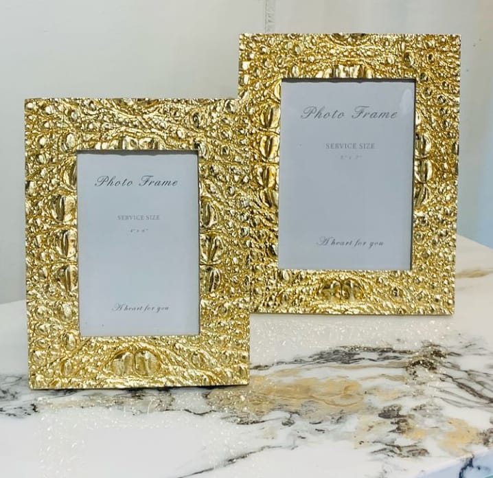 Risen Luxurious Gold 2pc Gift Photo Frame