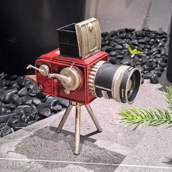 Parsaho Vintage Tripod Camera Model Metal Sculpture