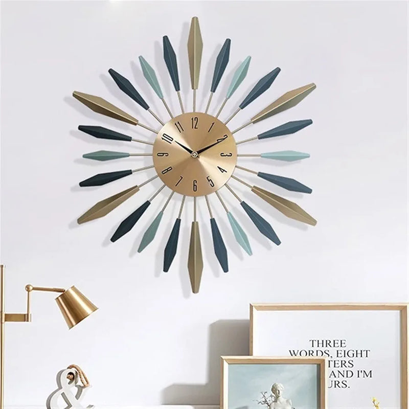 Metal Wall Clock Living Room