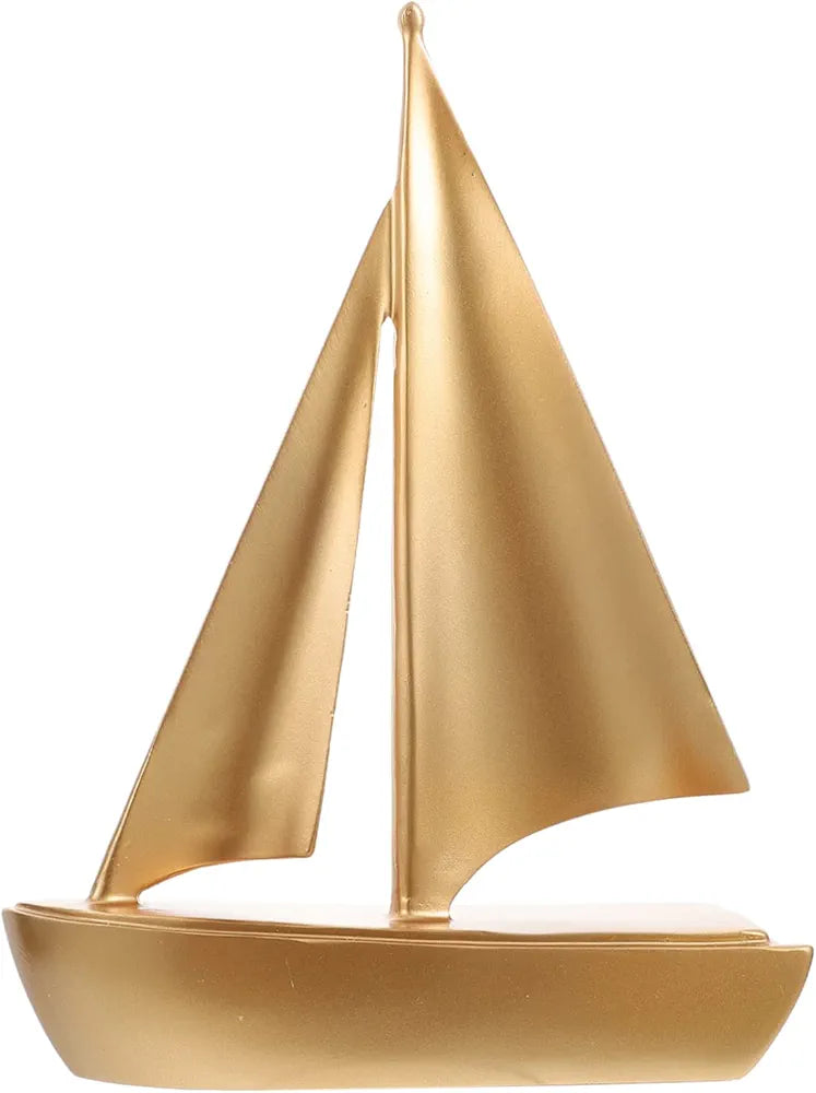 Modern Sailing Boat Statue Collectible Ornament Resin