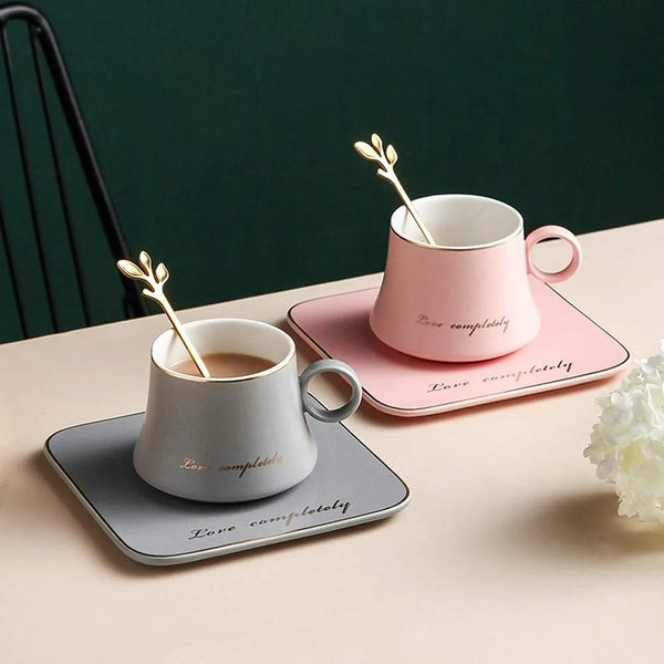 1Pc Coffee Cup with Spoon and Saucer