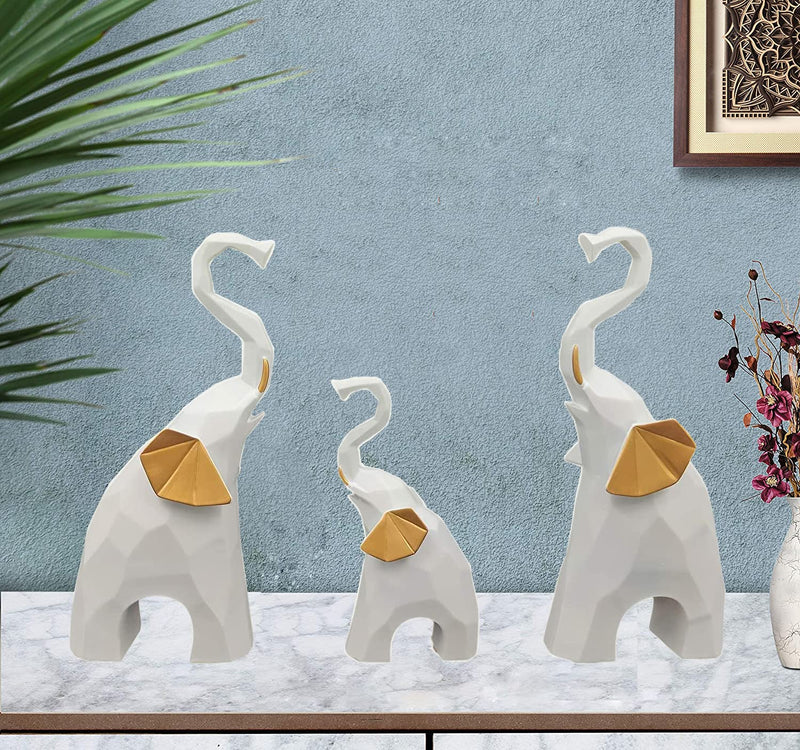 Elephant Showpiece for Home Decor (Set of 3)