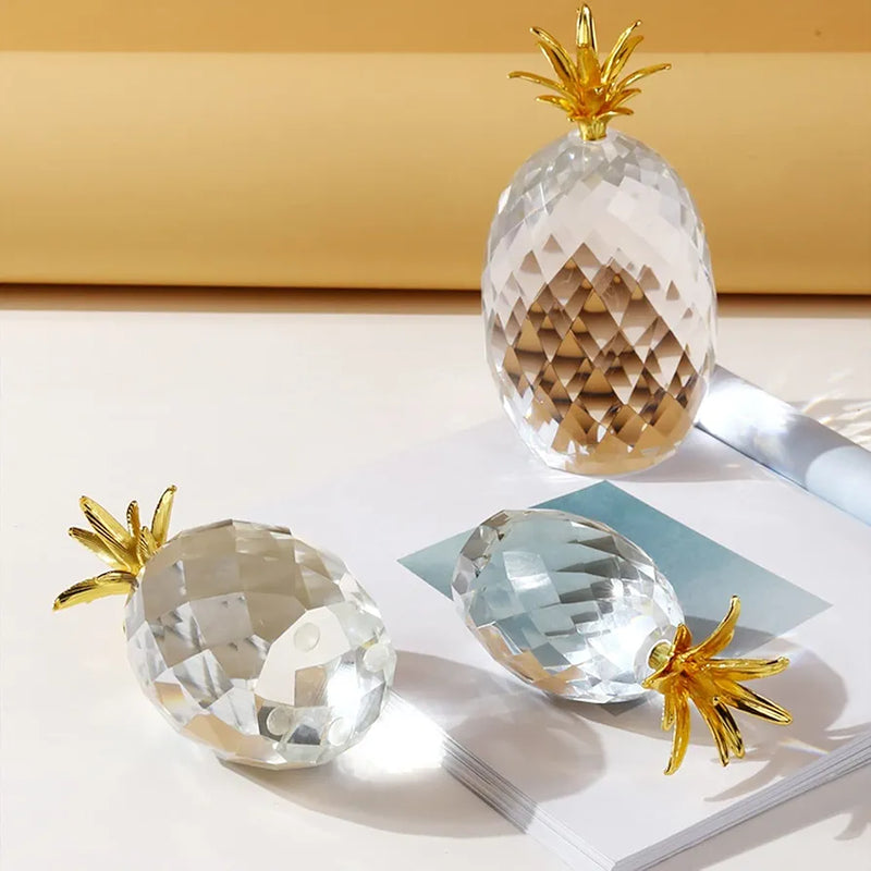 Elegant Crystal Pineapple Ornaments ( Set of 3 )