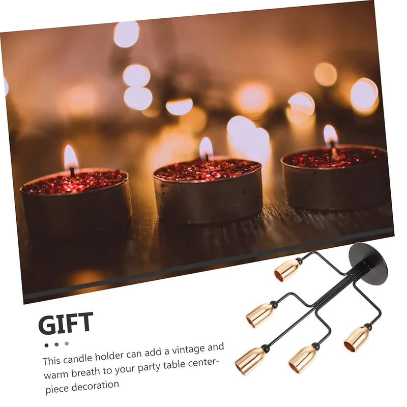 5 Arms Metal Candlestick Holder