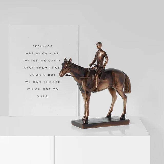 Rider’s Copper Horse Sculpture