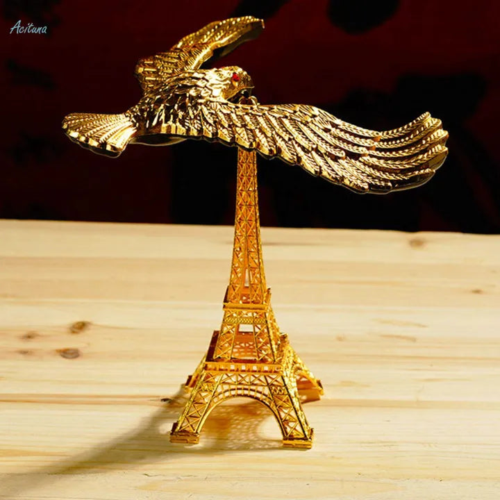 Eiffel Tower Eagle Bird Figurine Sculpture