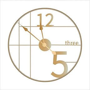 Modern Design Metallic Wall Clock