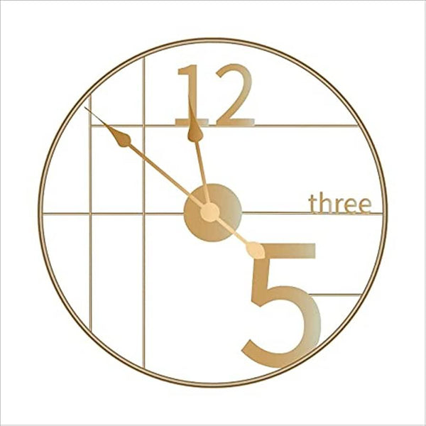 Modern Design Metallic Wall Clock