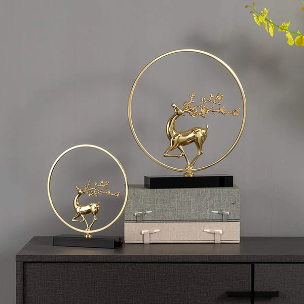 New Chinese Style Pure Copper Deer Ornament