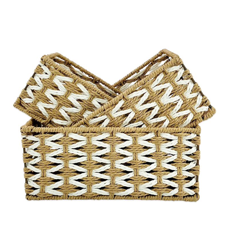 Rectangular Jute Towel Basket (Set of 3)