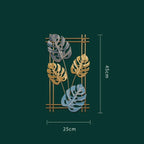 Leafy Gold Metal Wall Hanging