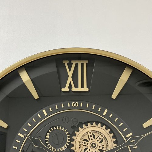 Luxurious Roman Rotating Gears Clock