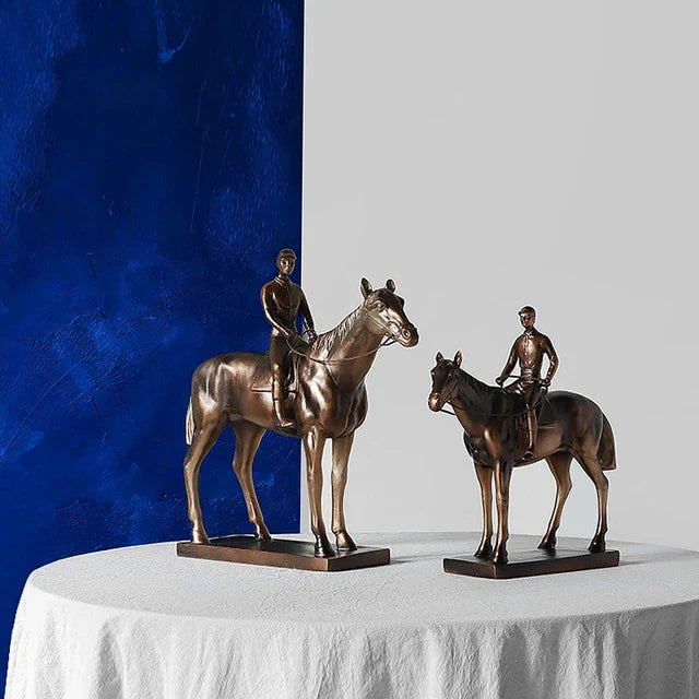 Rider’s Copper Horse Sculpture