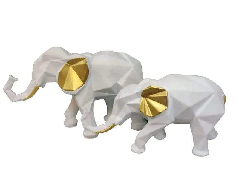 Elephant Pair Figurines for Home Decor (Set of 2)
