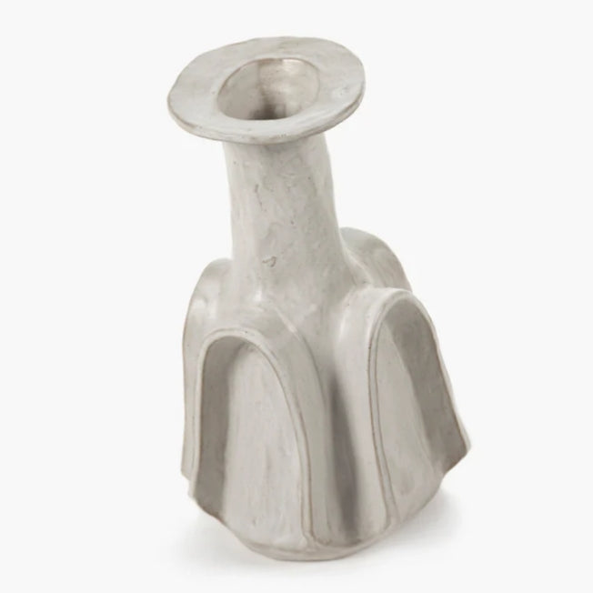 Conical Ivory Shade Ceramic Vase Set