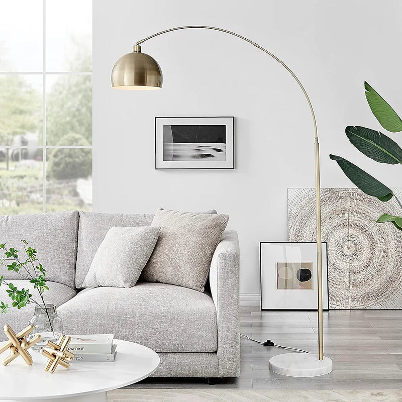 Modern Standing Arc Floor Lamp with LED Bulb