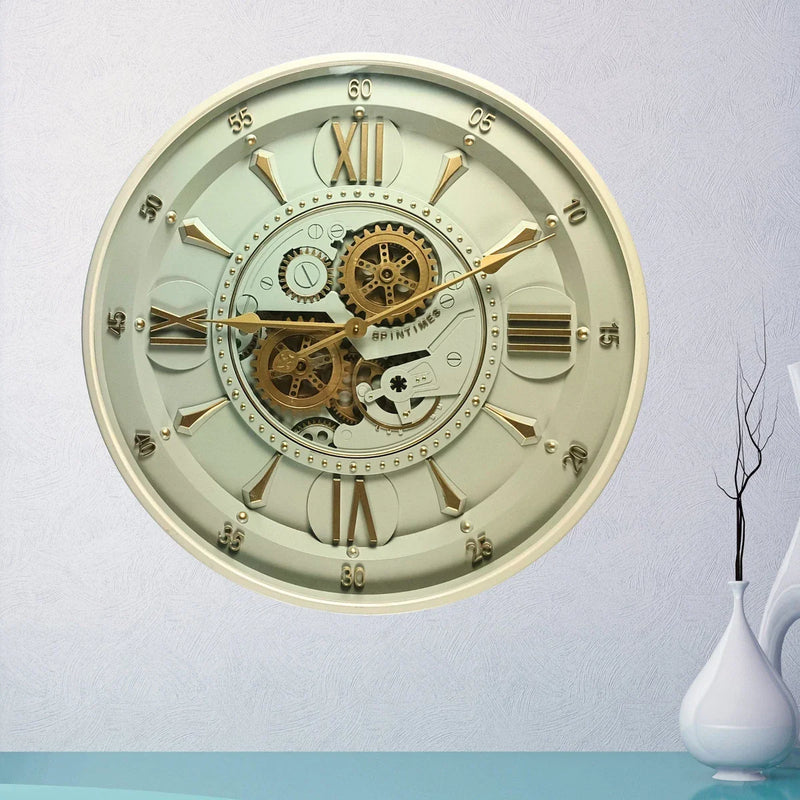 Gears Clock Ireland Line Wall Clock Round