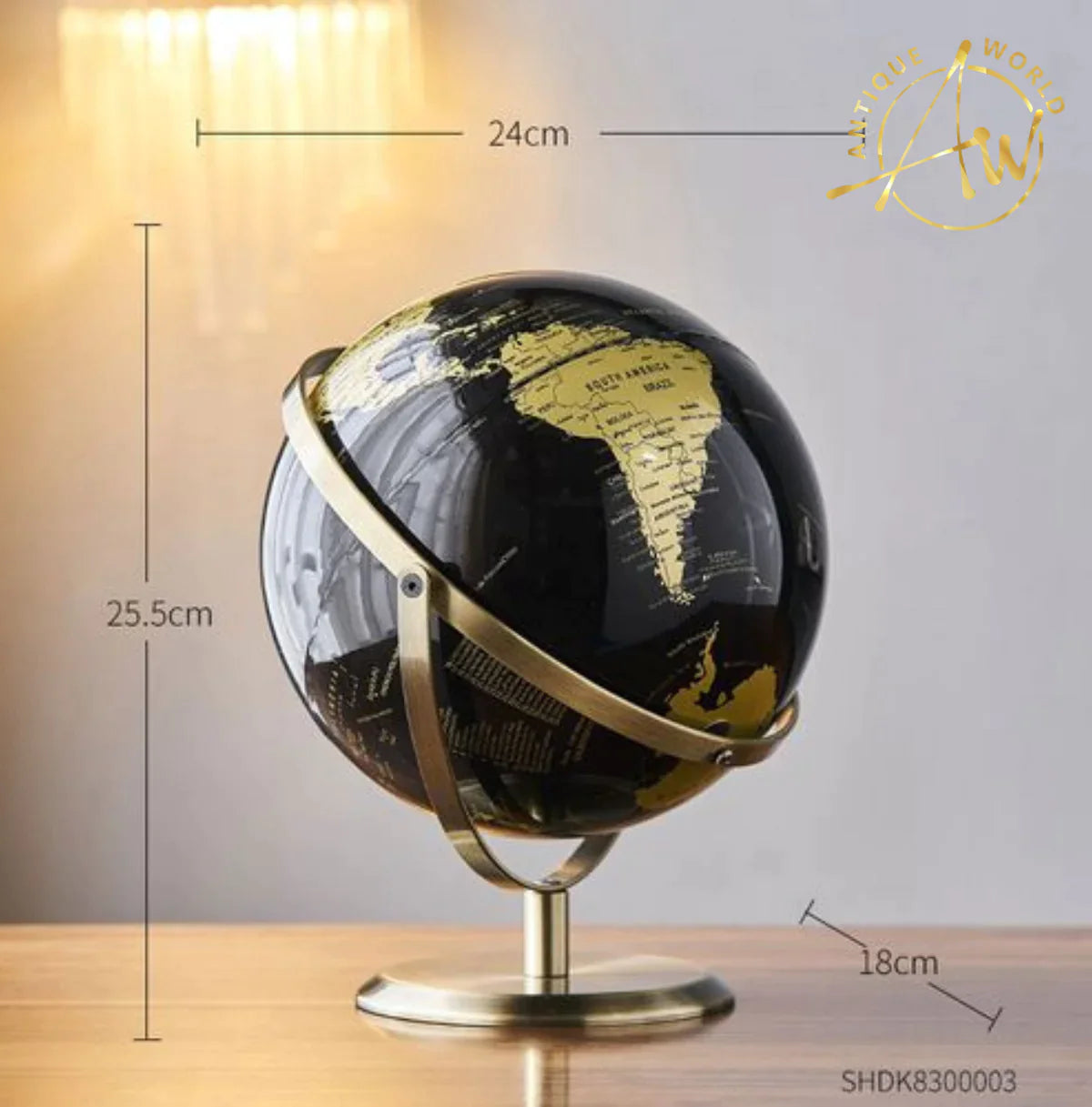 English Globe World Map Decor