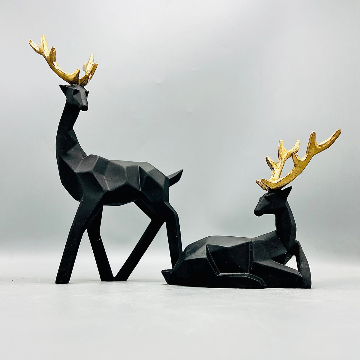 Twin Obsidian Rein Deer